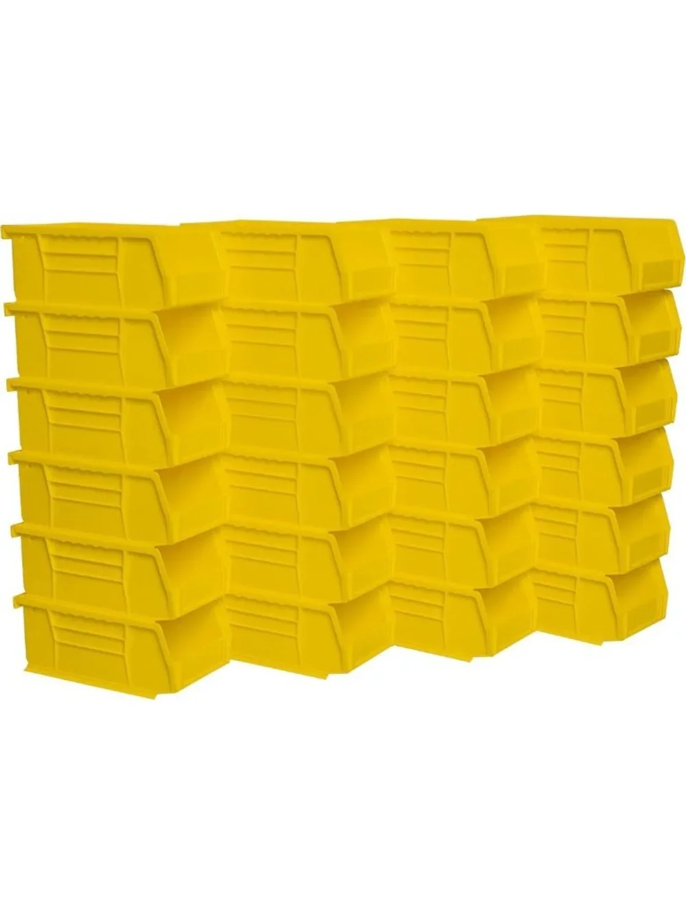 24-Pack Yellow Plastic Storage Bins, 7